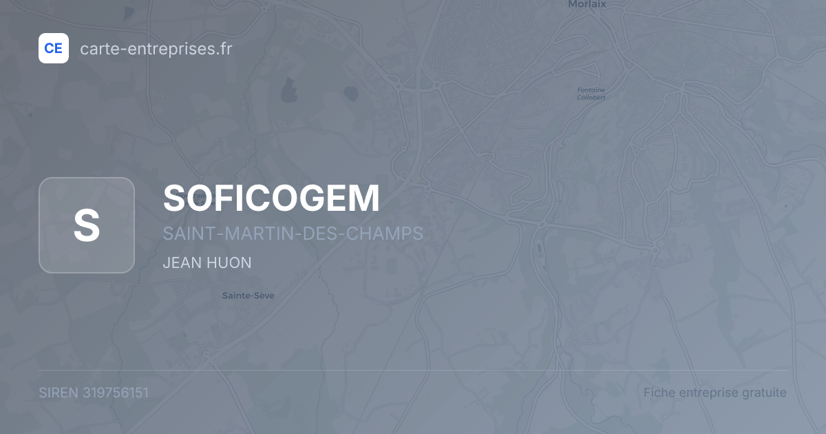 SOFICOGEM — 319756151 — fiche entreprise