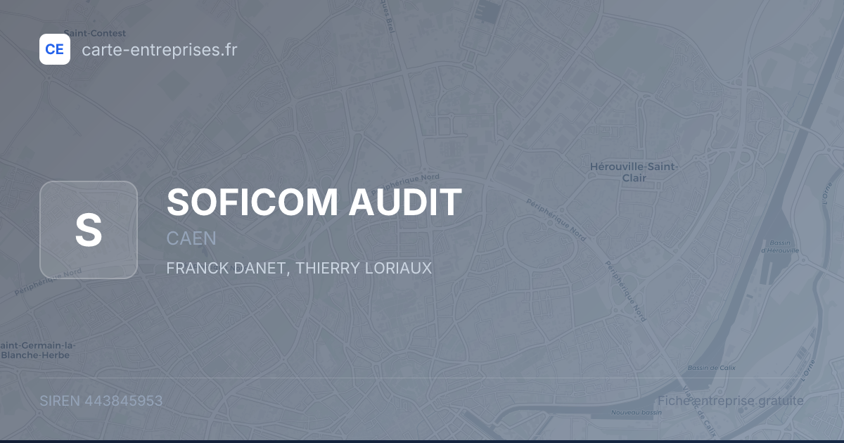 SOFICOM AUDIT — 443845953 — fiche entreprise