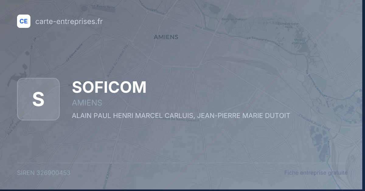 SOFICOM — 326900453 — fiche entreprise