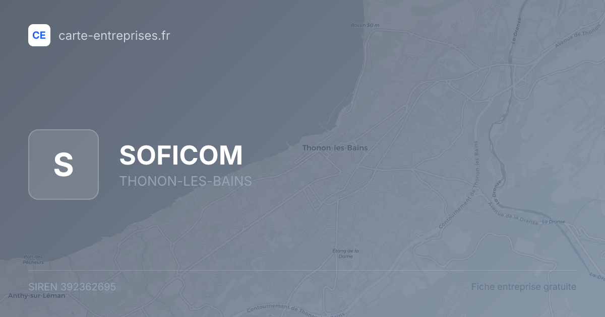 SOFICOM — 392362695 — fiche entreprise