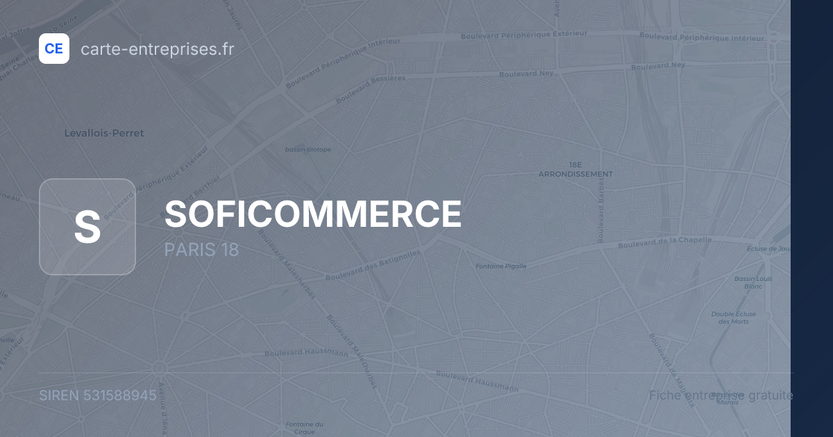 SOFICOMMERCE — 531588945 — fiche entreprise