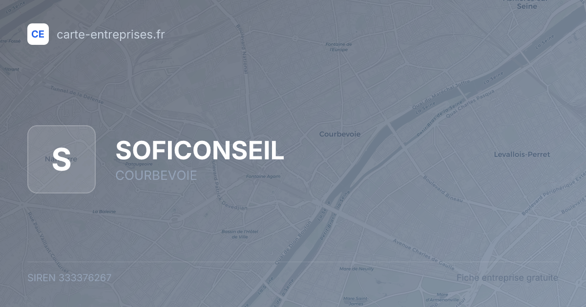 SOFICONSEIL — 333376267 — fiche entreprise