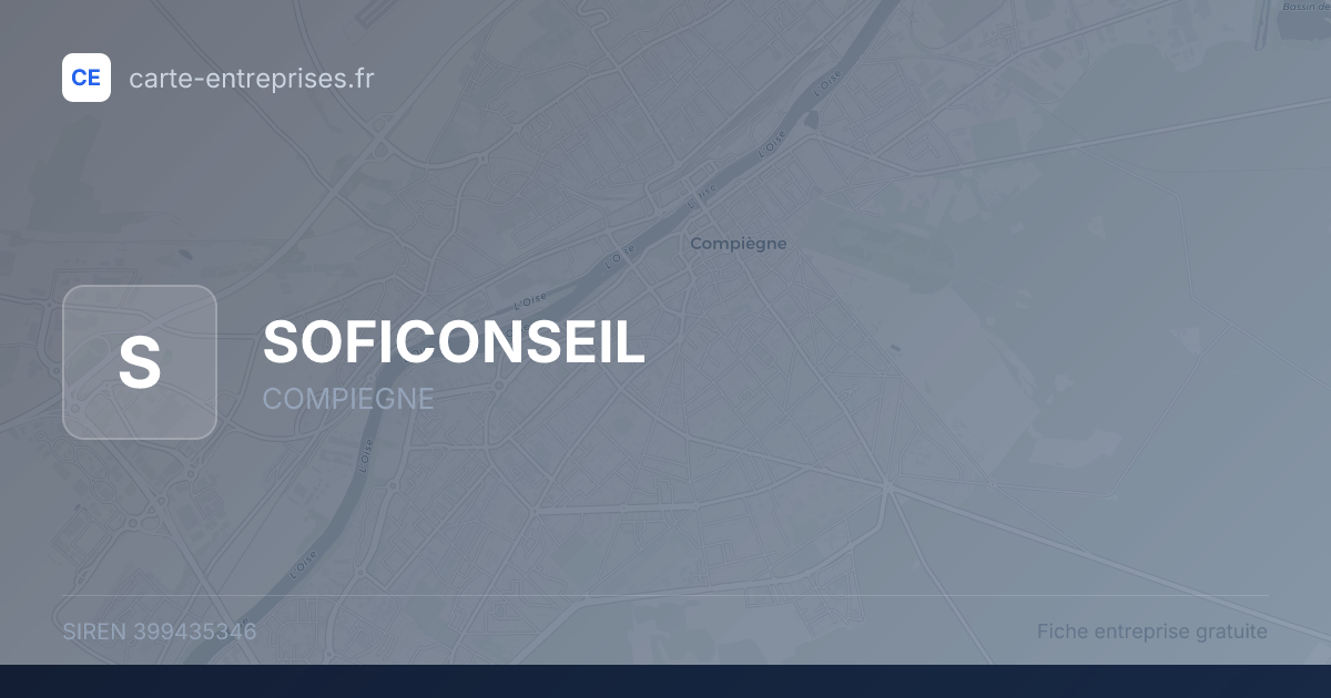 SOFICONSEIL — 399435346 — fiche entreprise