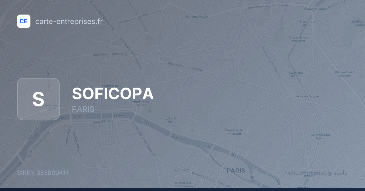 SOFICOPA — 383800414 — fiche entreprise