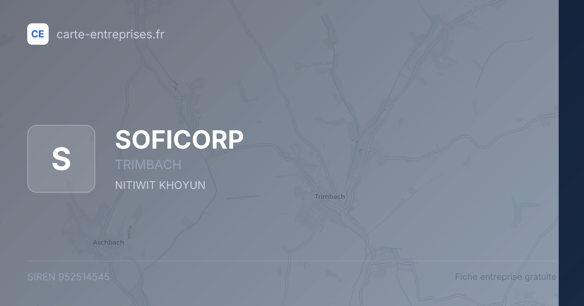 SOFICORP — 952514545 — fiche entreprise