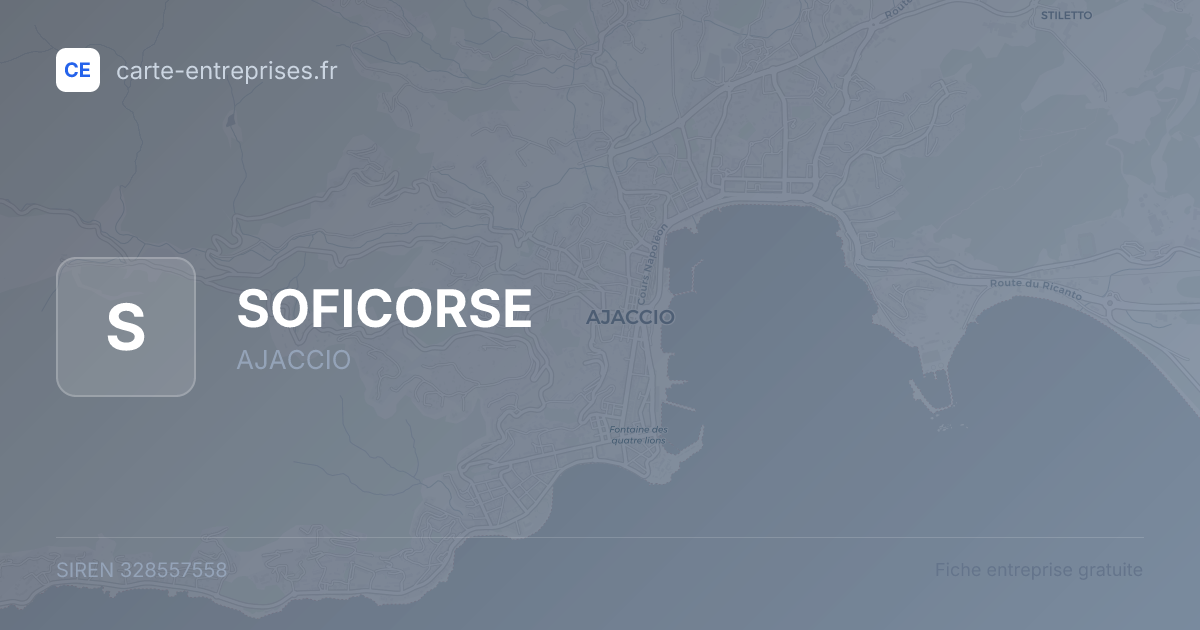 SOFICORSE — 328557558 — fiche entreprise