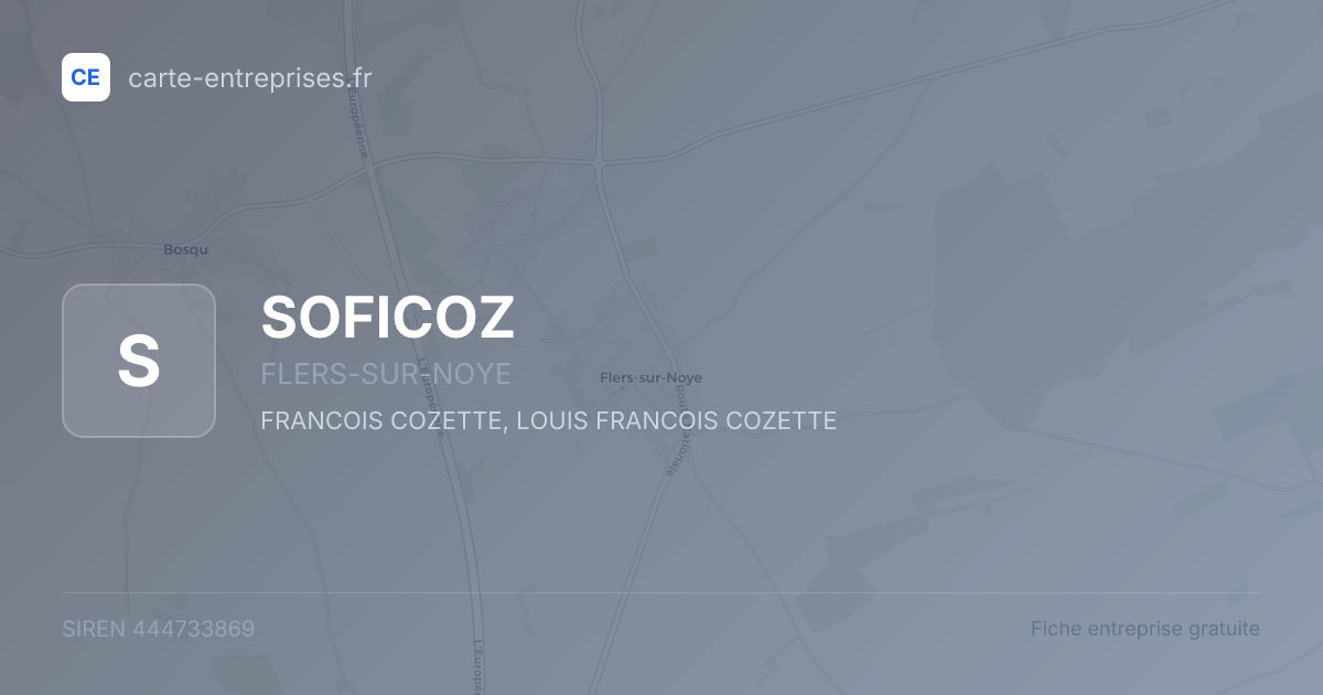 SOFICOZ — 444733869 — fiche entreprise