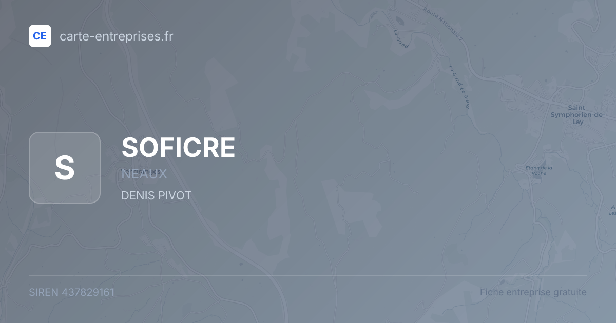 SOFICRE — 437829161 — fiche entreprise