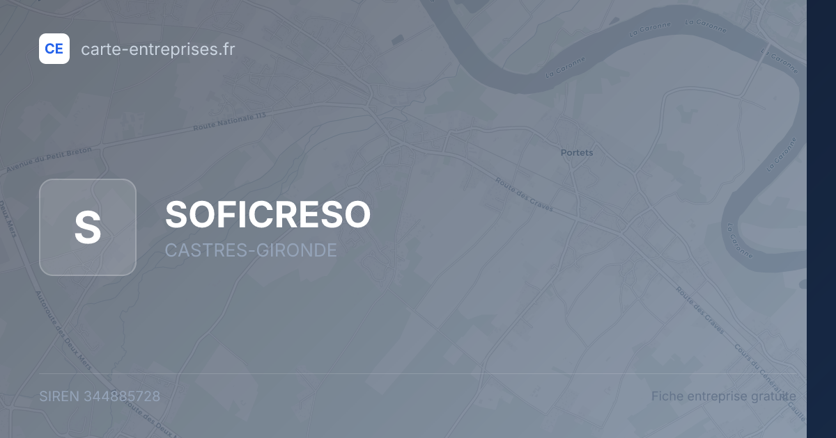 SOFICRESO — 344885728 — fiche entreprise