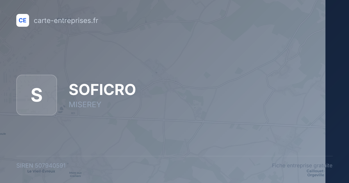 SOFICRO — 507940591 — fiche entreprise