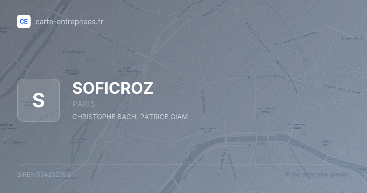 SOFICROZ — 534252556 — fiche entreprise