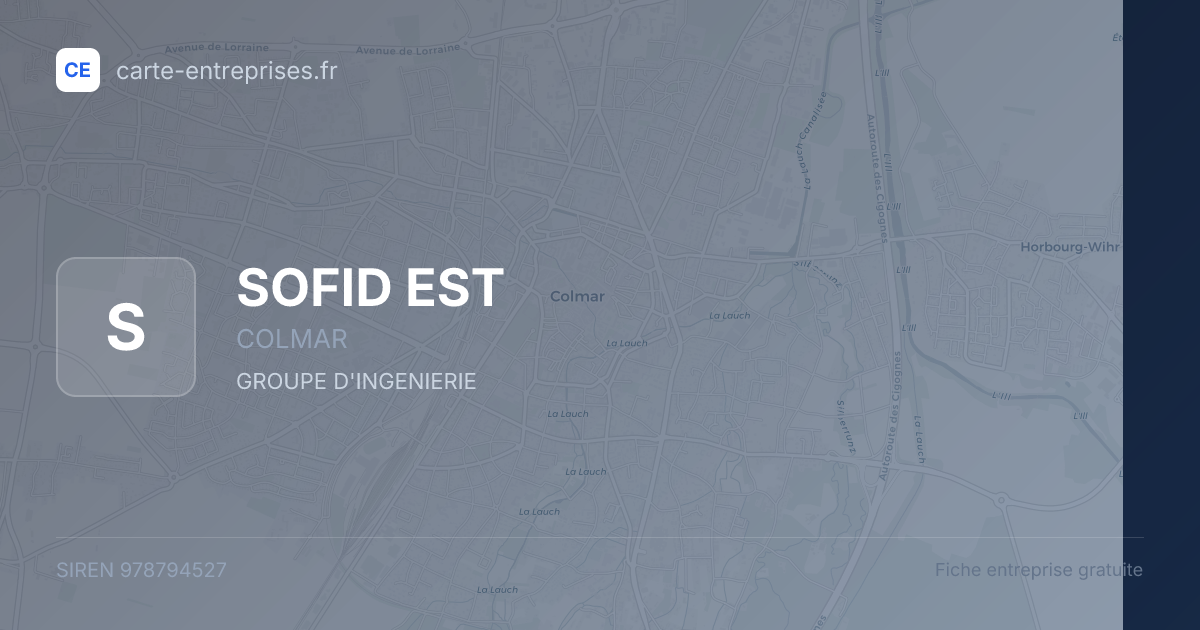 SOFID EST — 978794527 — fiche entreprise