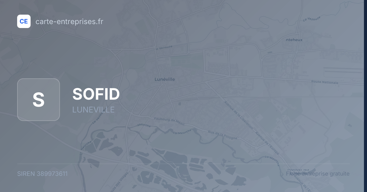 SOFID — 389973611 — fiche entreprise