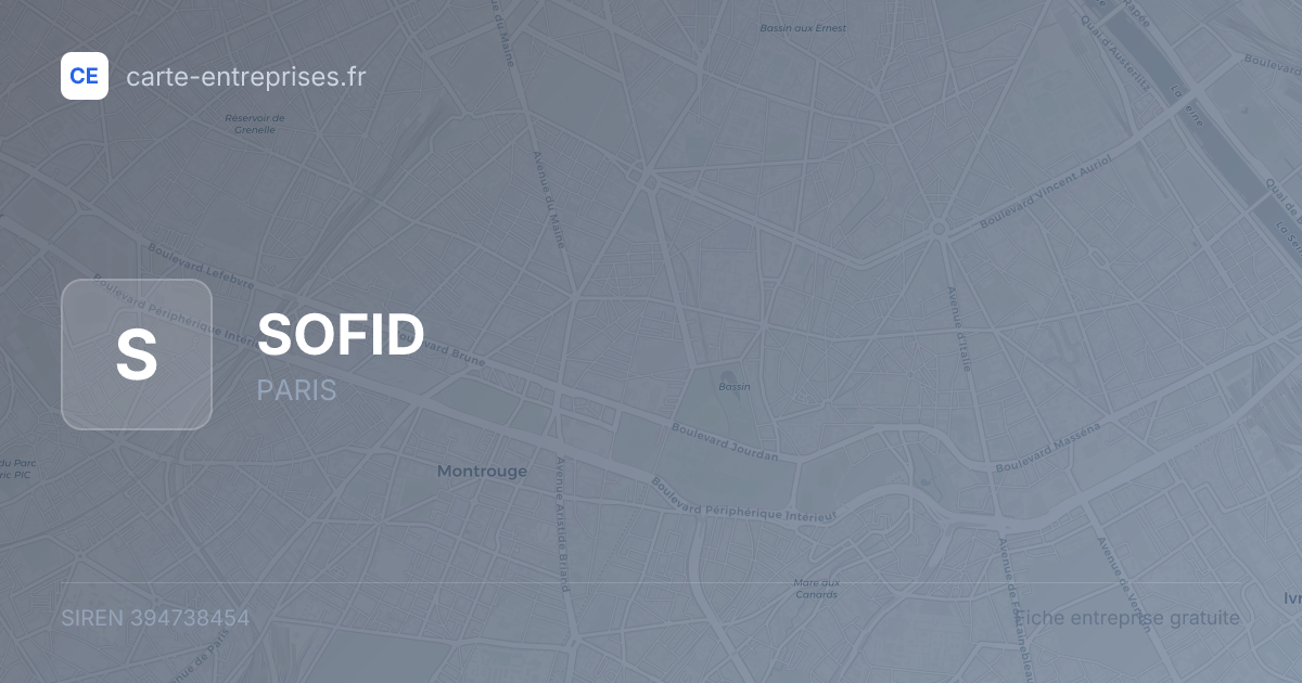 SOFID — 394738454 — fiche entreprise