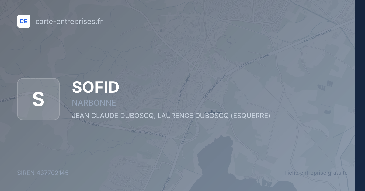 SOFID — 437702145 — fiche entreprise