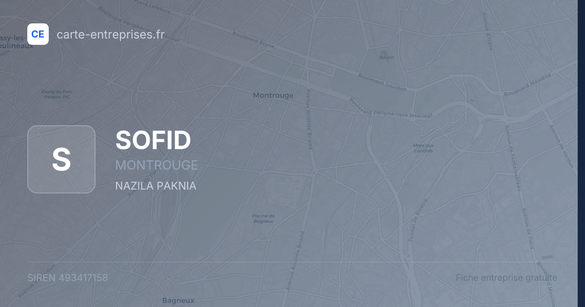 SOFID — 493417158 — fiche entreprise