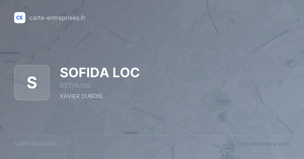 SOFIDA LOC — 483194015 — fiche entreprise