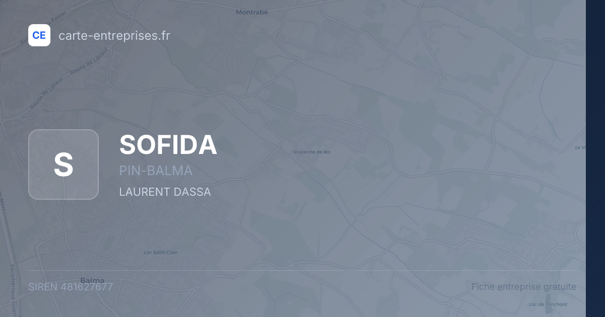 SOFIDA — 481627677 — fiche entreprise