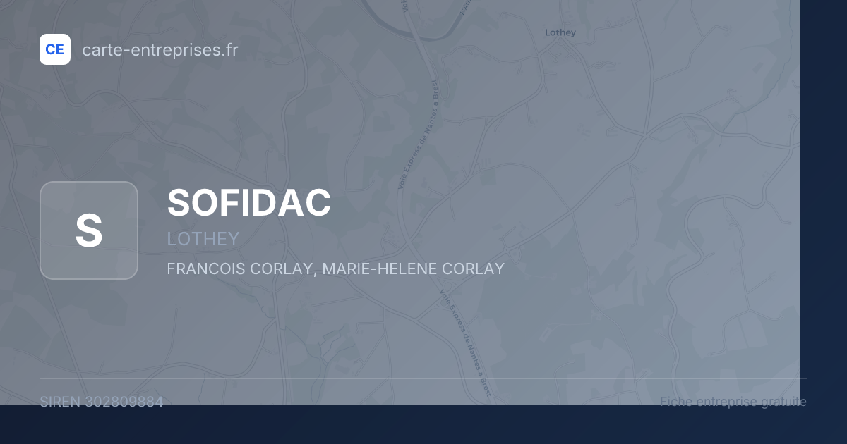 SOFIDAC — 302809884 — fiche entreprise