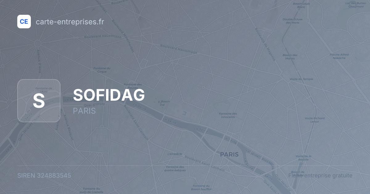 SOFIDAG — 324883545 — fiche entreprise