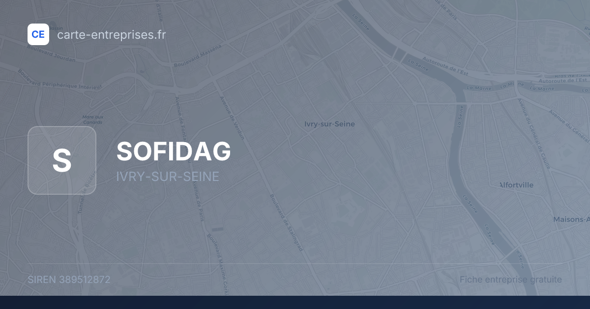 SOFIDAG — 389512872 — fiche entreprise