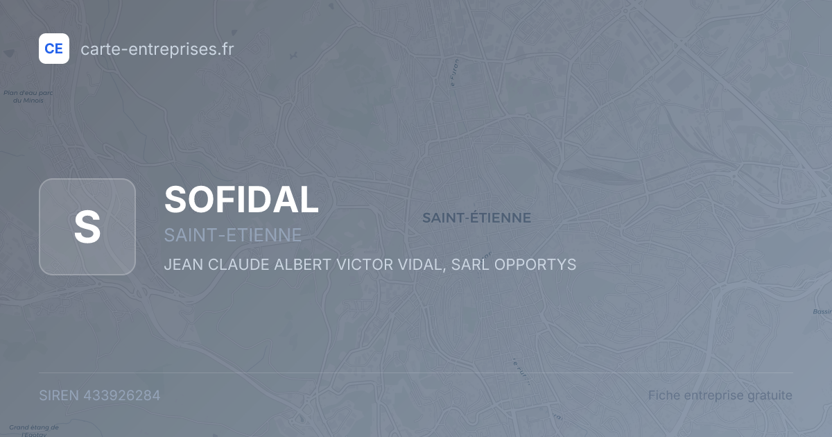 SOFIDAL — 433926284 — fiche entreprise