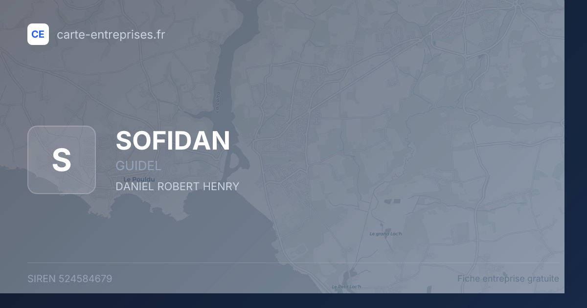 SOFIDAN — 524584679 — fiche entreprise