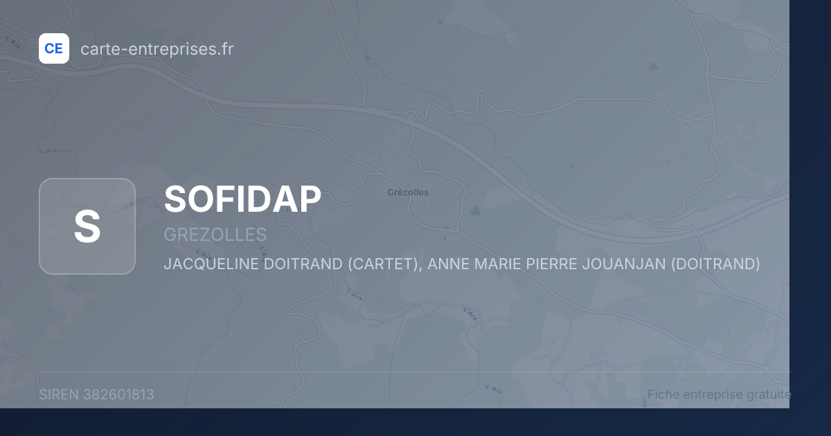 SOFIDAP — 382601813 — fiche entreprise