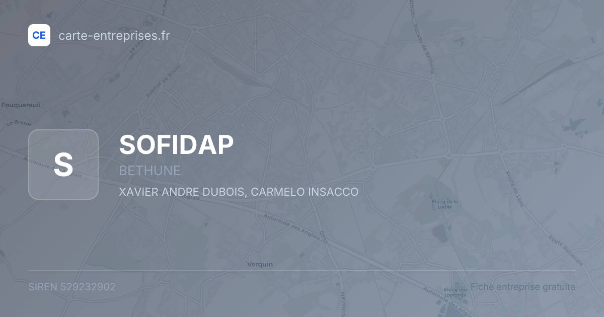 SOFIDAP — 529232902 — fiche entreprise