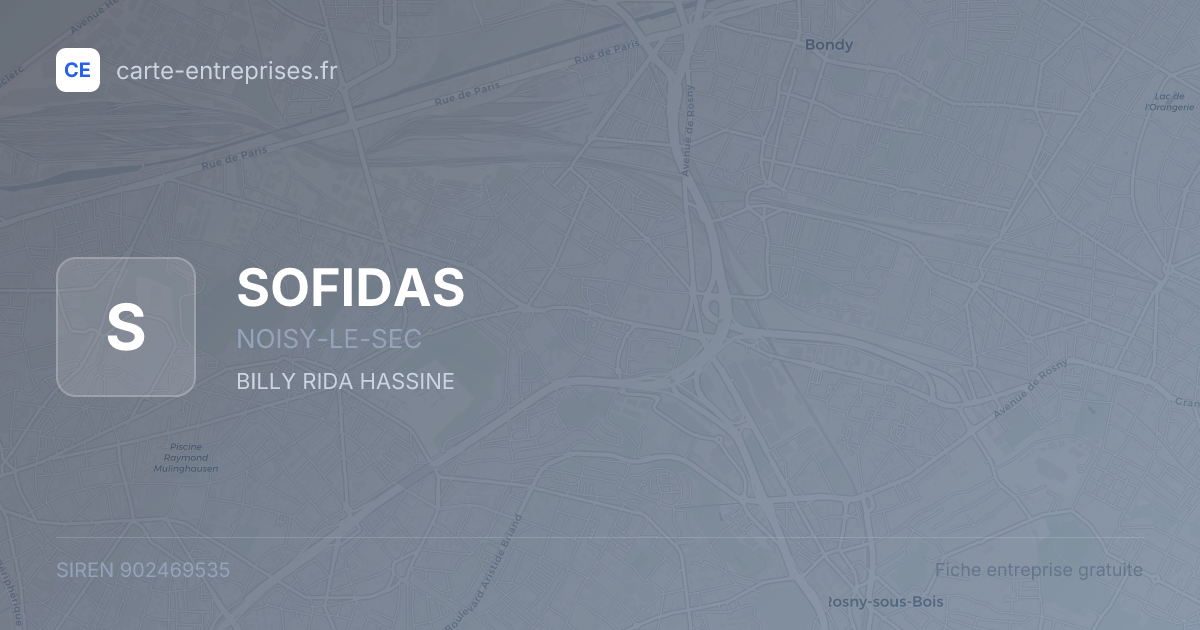 SOFIDAS — 902469535 — fiche entreprise