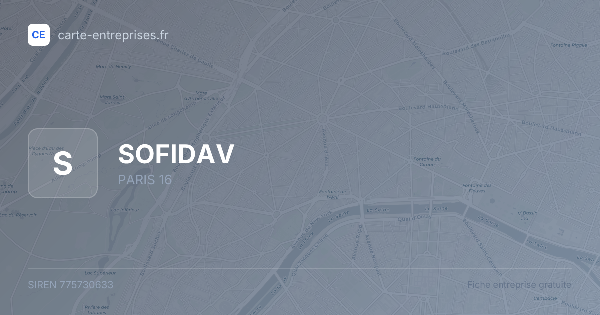 SOFIDAV — 775730633 — fiche entreprise