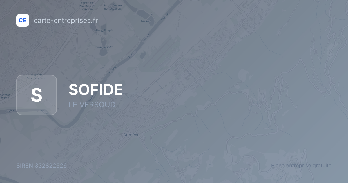 SOFIDE — 332822626 — fiche entreprise