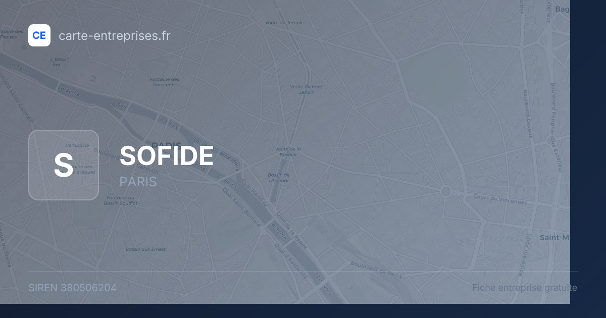 SOFIDE — 380506204 — fiche entreprise
