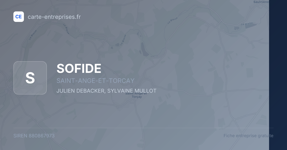 SOFIDE — 880867973 — fiche entreprise