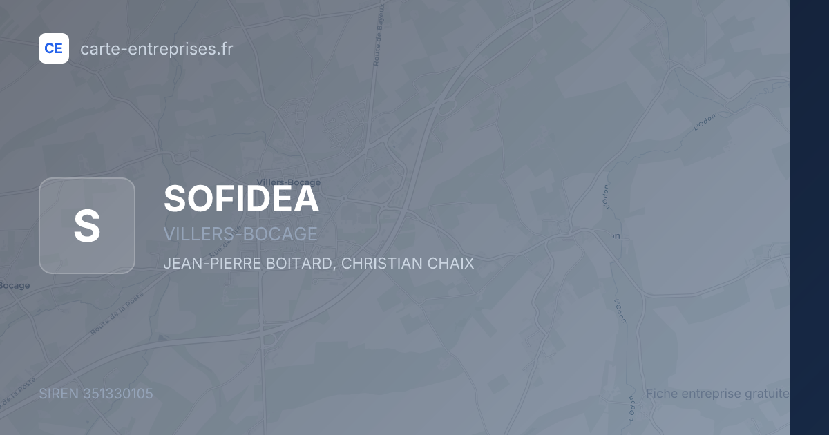 SOFIDEA — 351330105 — fiche entreprise