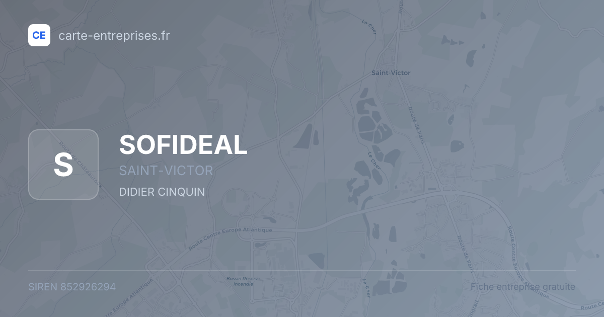 SOFIDEAL — 852926294 — fiche entreprise