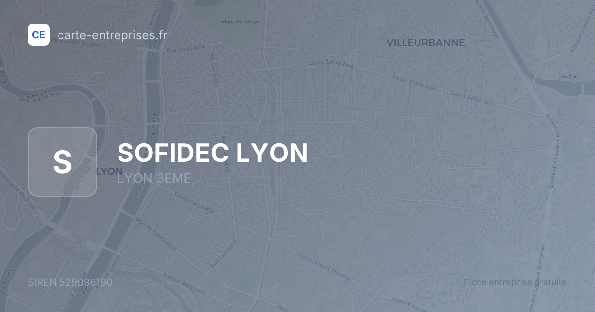 SOFIDEC LYON — 529096190 — fiche entreprise
