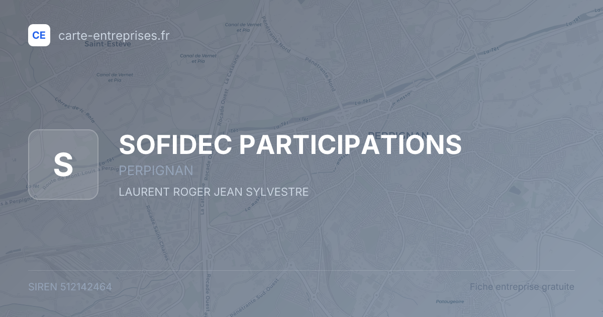 SOFIDEC PARTICIPATIONS — 512142464 — fiche entreprise