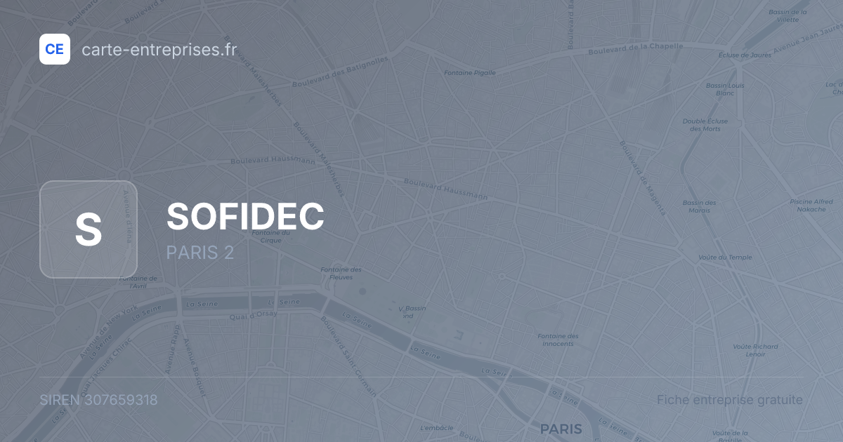 SOFIDEC — 307659318 — fiche entreprise