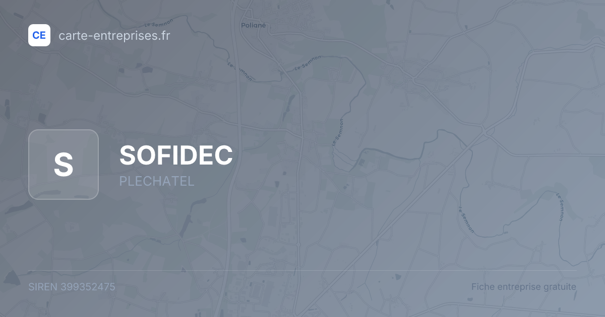 SOFIDEC — 399352475 — fiche entreprise