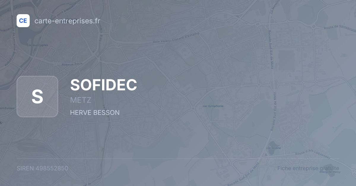 SOFIDEC — 498552850 — fiche entreprise