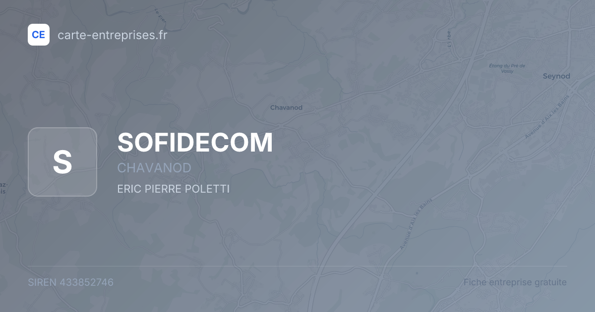 SOFIDECOM — 433852746 — fiche entreprise