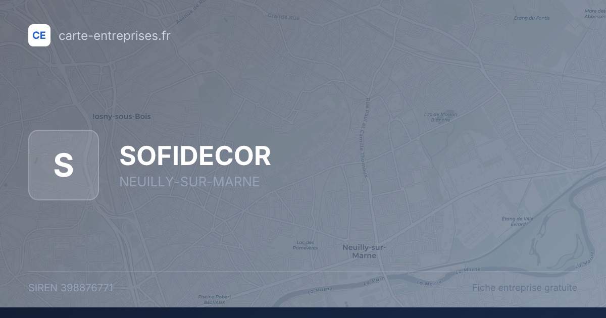SOFIDECOR — 398876771 — fiche entreprise