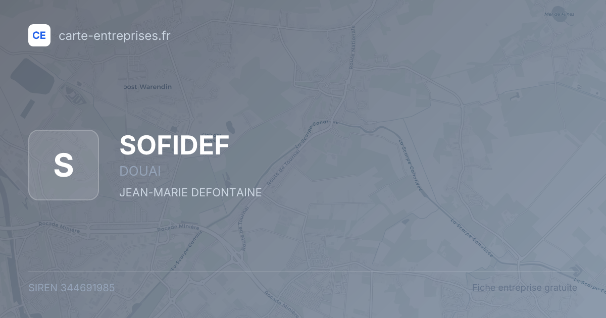 SOFIDEF — 344691985 — fiche entreprise