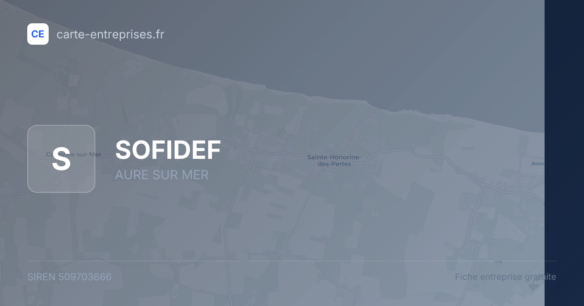 SOFIDEF — 509703666 — fiche entreprise