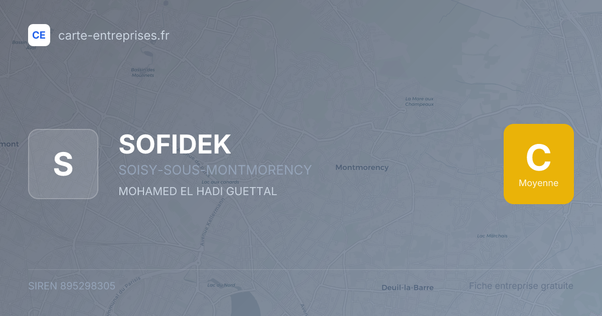 SOFIDEK — 895298305 — fiche entreprise