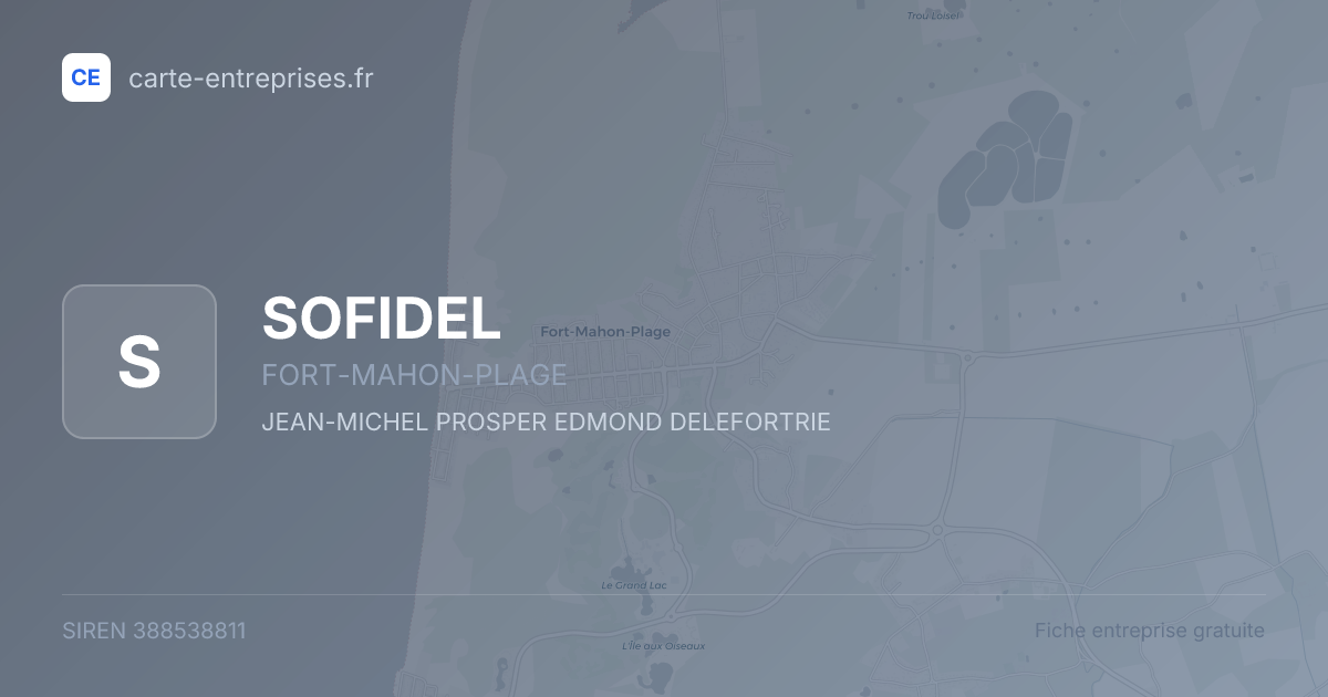 SOFIDEL — 388538811 — fiche entreprise