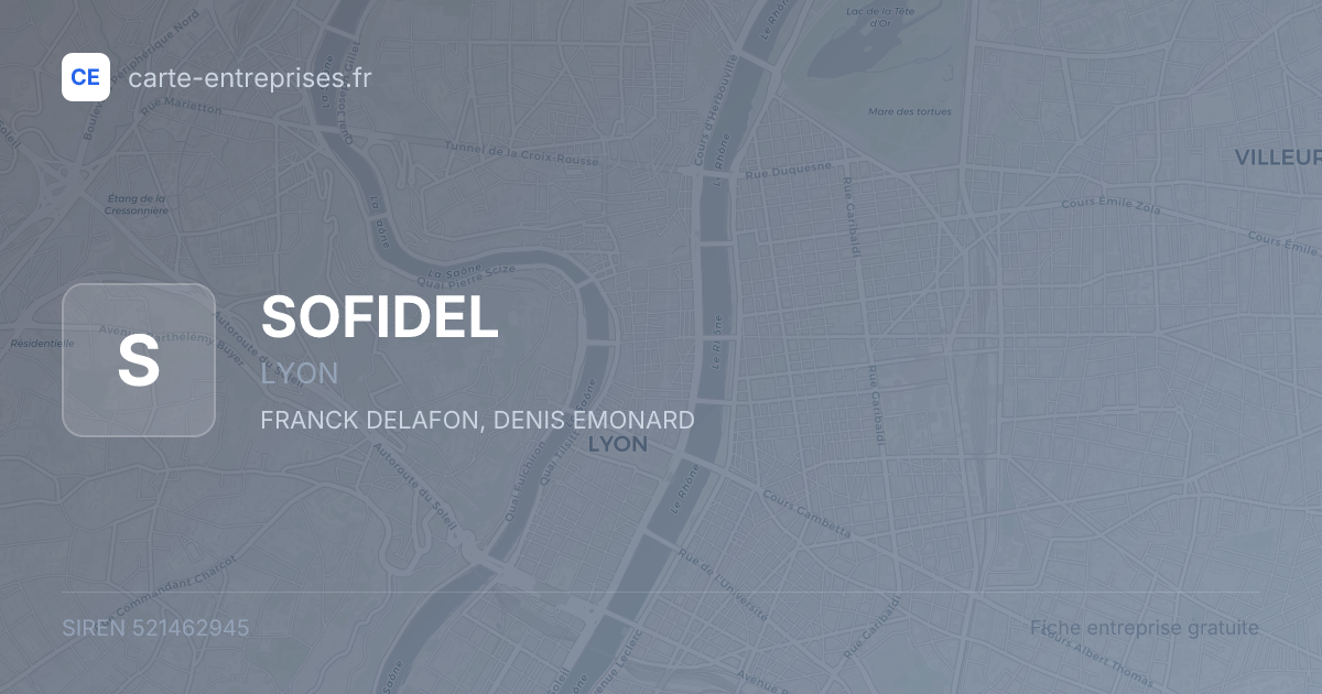 SOFIDEL — 521462945 — fiche entreprise