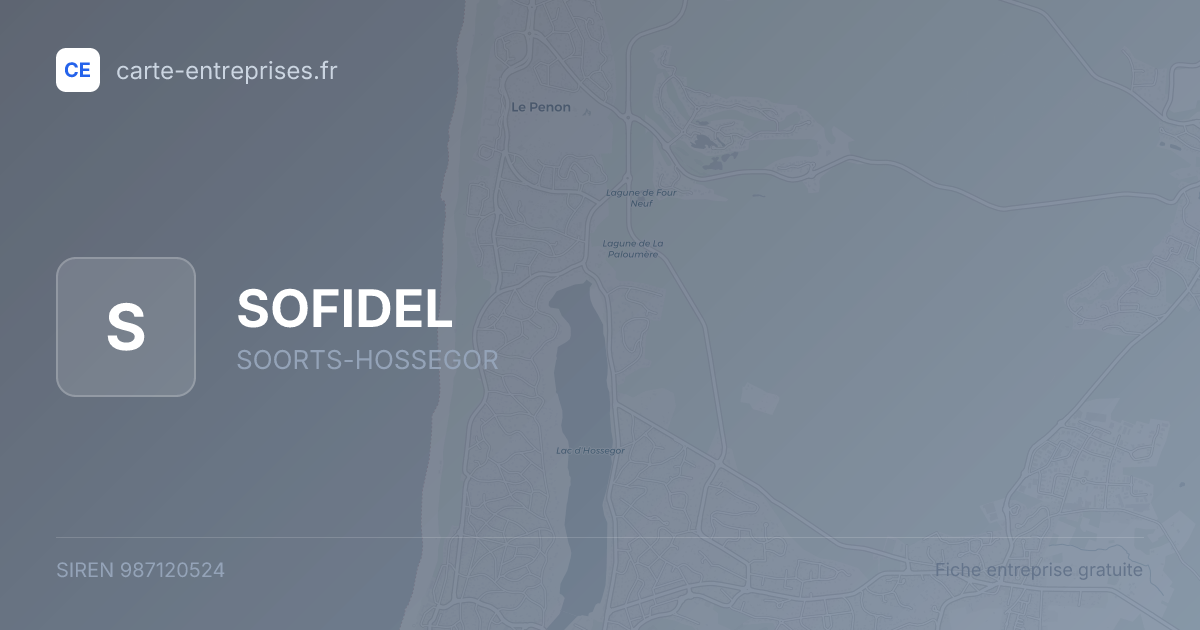 SOFIDEL — 987120524 — fiche entreprise
