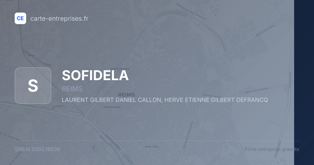 SOFIDELA — 339278509 — fiche entreprise